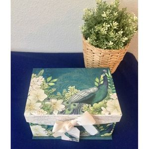 Peacock Keepsake Box / Peacock Trinket Box